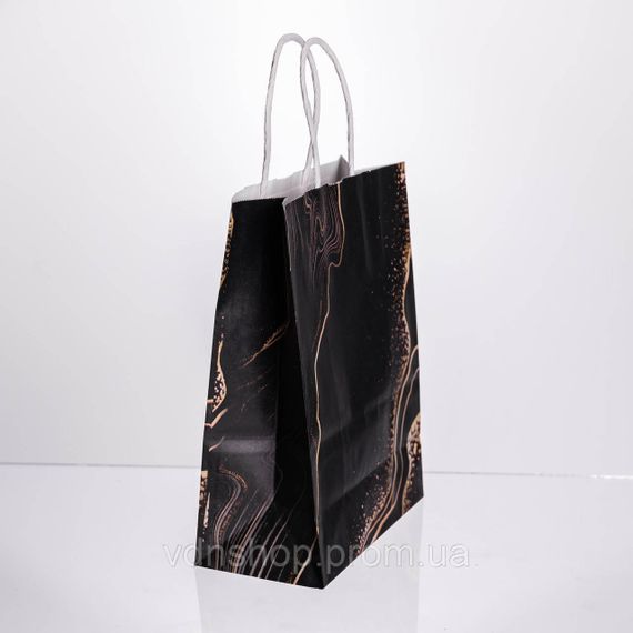 Набір подарункових пакетів з паперу 12 (шт.) картонні гарні пакети для подарунків 15×8×21 (см) Чорний HP-10359-22B | Зображення 1