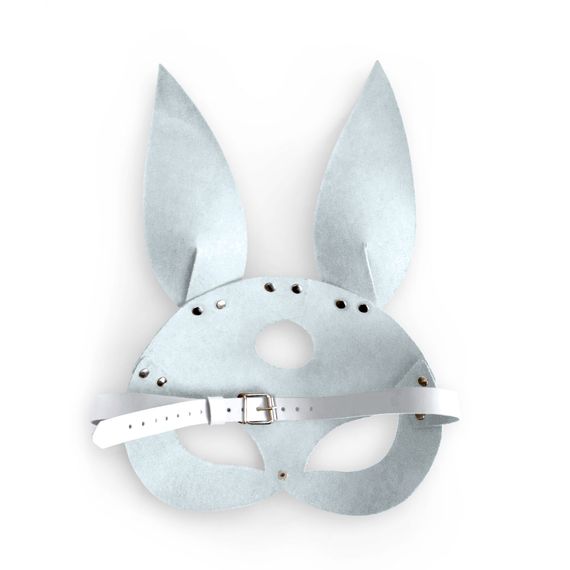 Шкіряна маска Зайчика Art of Sex - Bunny mask, колір Білий | Зображення 3