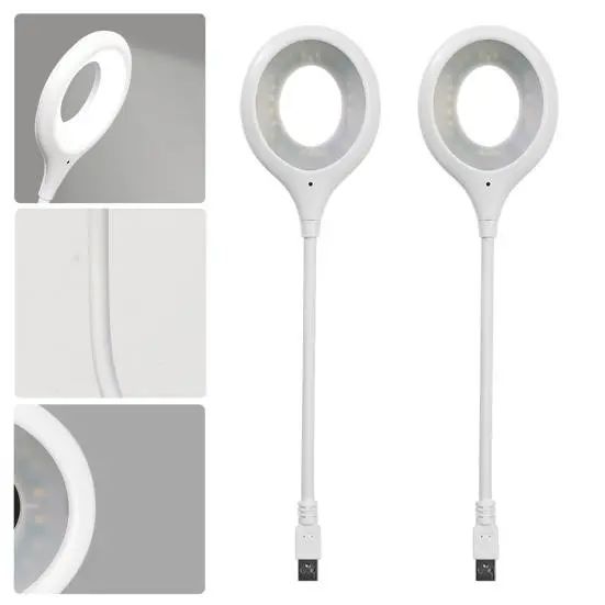 Гнучка USB лампа з голосовим керуванням із зарядкою від Power bank біла / Світлодіодний ліхтар LK-50 | Зображення 2