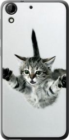 Чехол на HTC Desire 728G Летящий котёнок "2322u-145-17620"