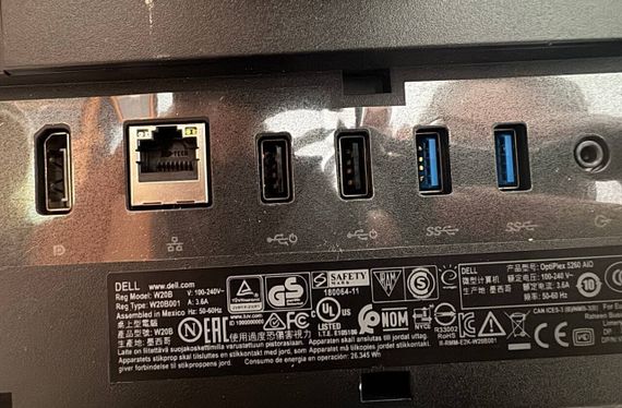 Моноблок Б-класс Dell OptiPlex 5260 / 21.5" (1920x1080) IPS / Intel Core i5-8500 (6 ядер по 3.0 - 4.1 GHz) / 16 GB DDR4 / 128 GB SSD + 500 GB HDD / Intel UHD Graphics 630 / WebCam б/у | Зображення 8