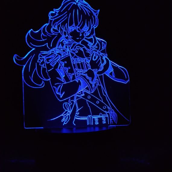 Акриловый светильник-ночник Дилюк (DILUC) синий tty-n000362