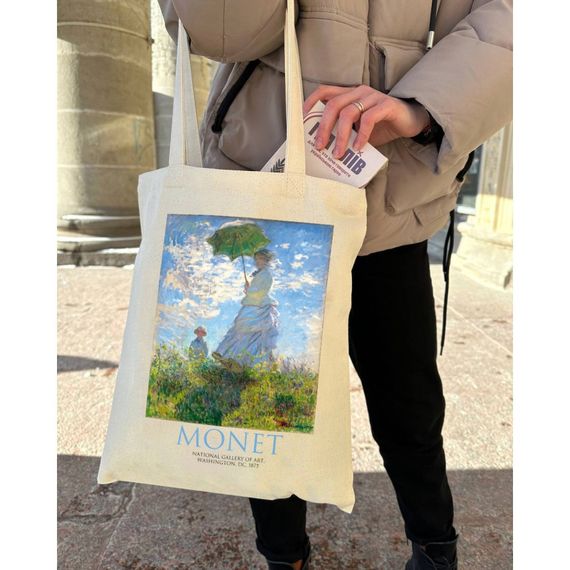 Екошопер Букопт ВК4087 MONET Жінка з парасолькою бежевий | Зображення 9