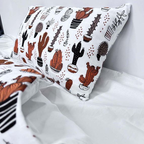 Комплект постільної білизни SoundSleep Cactus муслін підлітковий 145х210 см (94099744) | Зображення 8