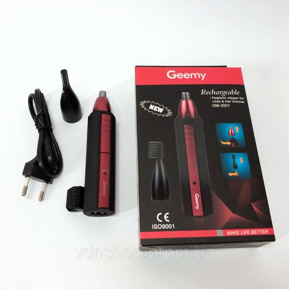 Бритва триммер для носа и ушей Gemei GM-3001, Триммер для бритья носа и ушей бороды GW-18 | Зображення 9