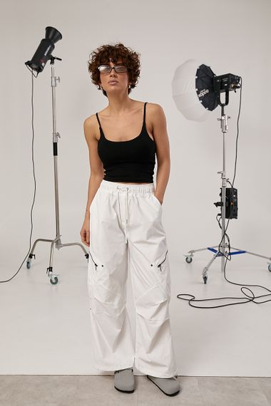 Еластичний топ на бретелях із пуш-апом - чорний цвет, ONE SIZE (є розміри) | Зображення 2