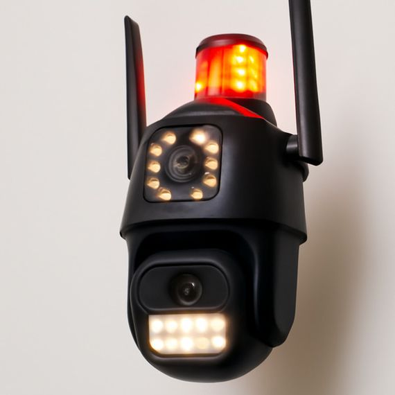 Вулична поворотна IP-камера з мигалкою 200Вт XPRO Dual Camera V21 4K 8.0MP WiFi ProHR V380 (46283-_877)