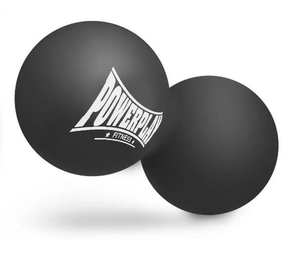 Масажний силіконовий подвійний м'яч PowerPlay PP-4355 Silicone Lacrosse Peanut Ball (6.4*12.7 см) Чорний (PP-4355_Black) | Зображення 5
