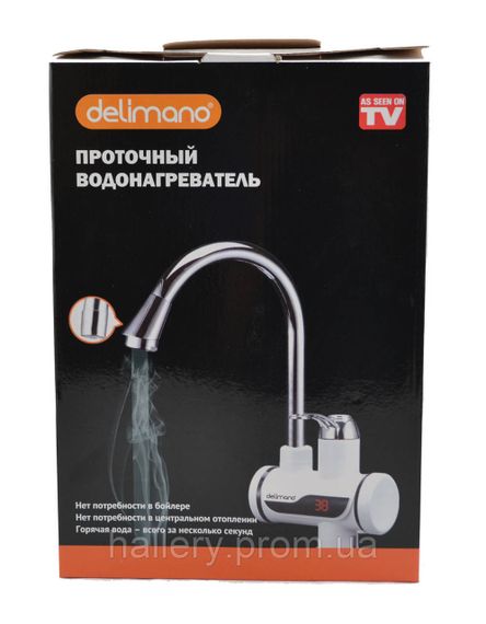 Проточний водонагрівач з екраном Delimano (бойлер, нагрівач води Делімано, електричний кран) | Зображення 2