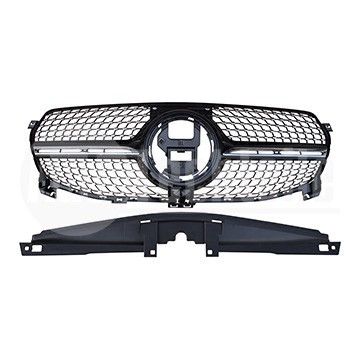 Решетка радиатора Mercedes Benz W167 19- (хром/чёрн.( c отв. камеры)) Diamond, AutoTechteile, 130 8856, 130