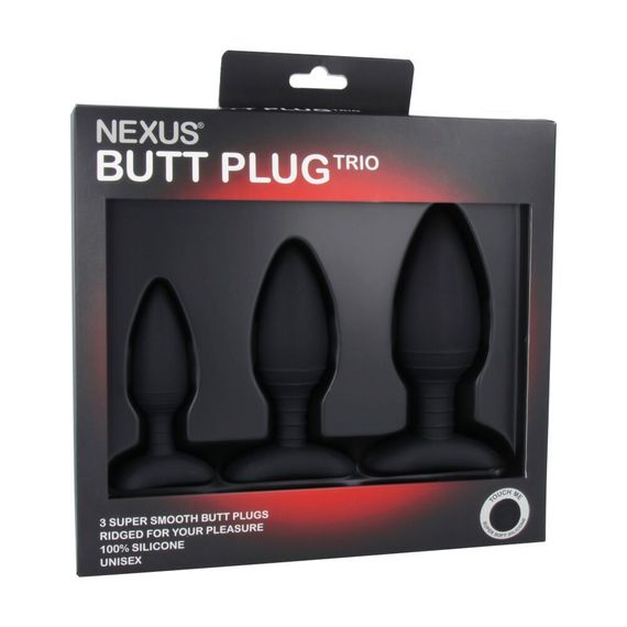 Набір анальних пробок Nexus Butt Plug Trio, макс. діаметр 3–4–5 см | Зображення 1