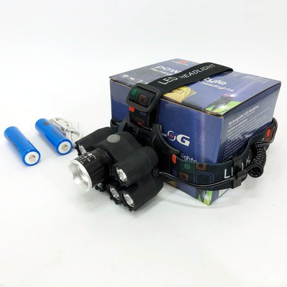 Яскравий світлодіодний ліхтар налобний Bailong Police BL-T78 5 led білий, налобний ліхтарик з FO-119 usb зарядкою | Зображення 5