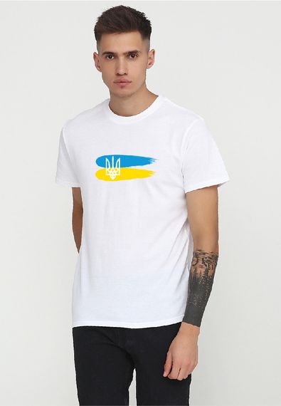Футболка мужская белая с принтом "Символы", 2XL