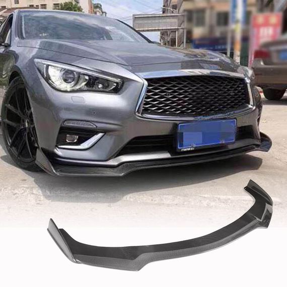 Передний бампер Лип V1 для Q50 Base 2018-2023 Карбон для Infiniti Q50/Q60