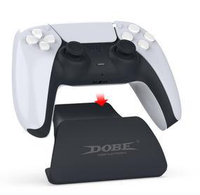 Подставка - держатель  XPRO DOBE BLACK  для игровой консоли Sony PS5, вертикальная с USB-кабелем.