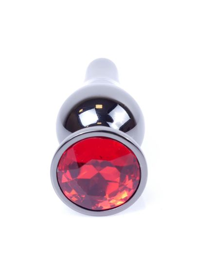 Анальна пробка B - Series HeavyFun Jewellery Dark Silver, червона | Зображення 8