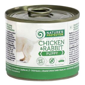 Корм Nature's Protection Puppy chicken & rabbit вологий з куркою та кроликом для щенят 200 гр