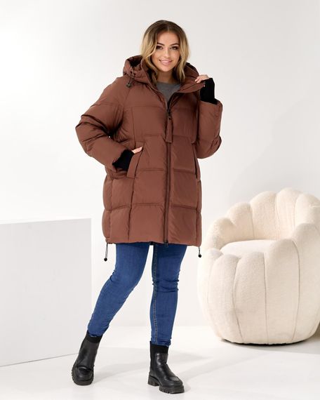 Шоколадна коричнева куртка на зиму | Зображення 3