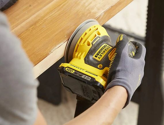 Шліфмашина ексцентрикова акумуляторна безщіткова Stanley FATMAX без АКБ та ЗП SFMCW220B | Зображення 2