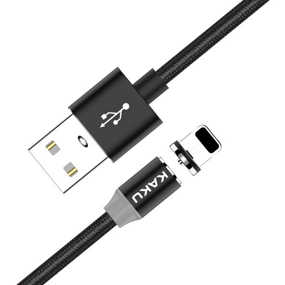 Магнитный кабель Kaku KSC-306 USB - Lightning 1m - Black | Зображення 1