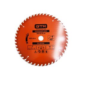 Диск пиляльний по дереву 305х30 мм GTM Z48
