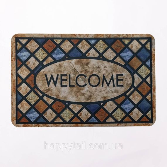 Килимок придверний Framed Welcome 58х38 см — діатомітовий вологопоглинальний килимок у передпокій HP-42-40
