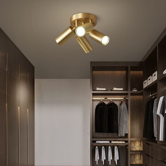 Люстра стельова на 4 лампочки 26659 Латунь 15х15х20 см. | Зображення 1