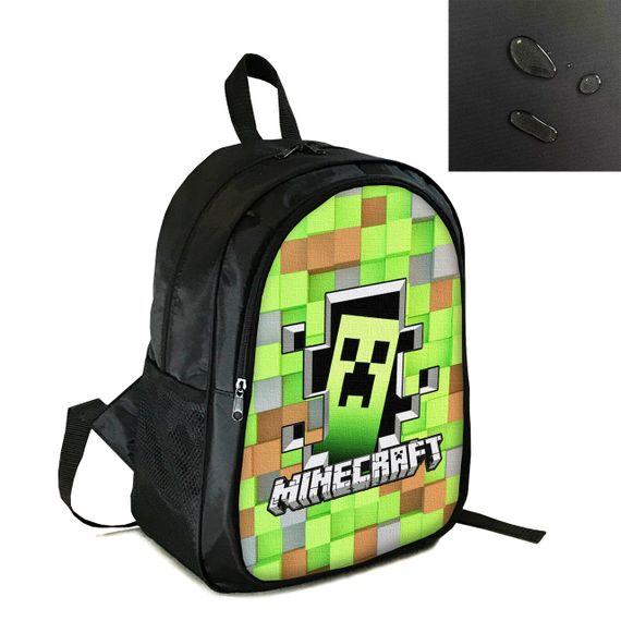 Рюкзак міський/шкільний 38×28см з принтом Minecraft Кріпер дитячий, підлітковий, спортивний (4160)
