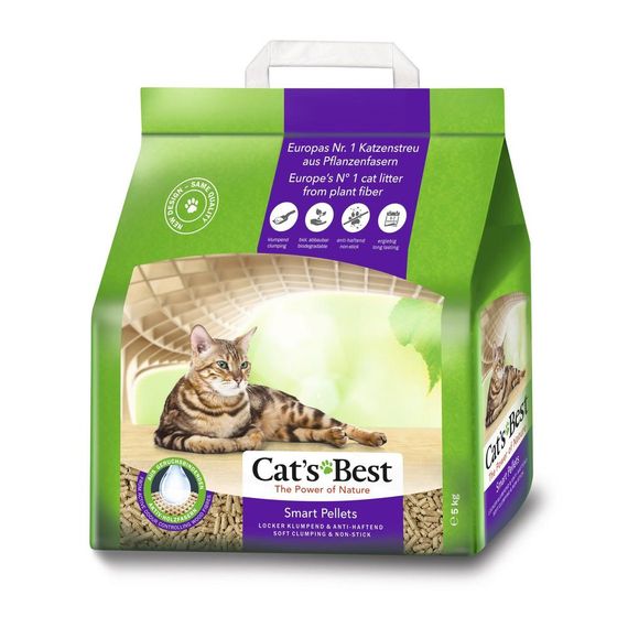 Древесный наполнитель Cat's Best Nature Gold (Smart Pellets) комкующийся без аромата 2.5 кг