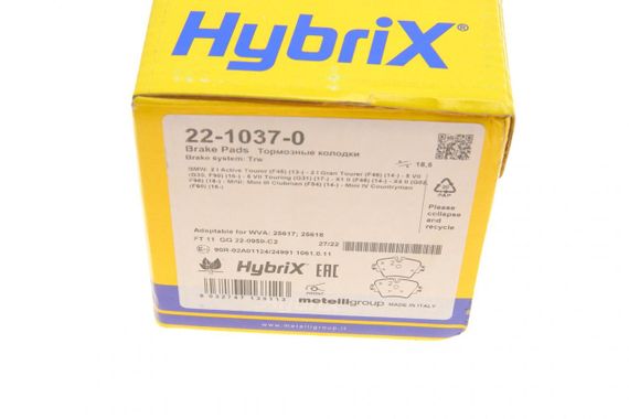 Колодки гальмівні передні BMW 2 F45 F46 5 G30 F90 X1 F48 X2 E39 X3 G01 F97 13- 22-1037-0 | Зображення 5
