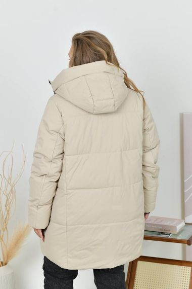 Жіноча куртка батал арт. 5609 бежевого кольору | Зображення 1