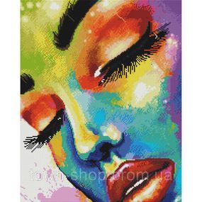 Алмазная мозаика "Женщина в красках" Brushme GF4805 40х50 см