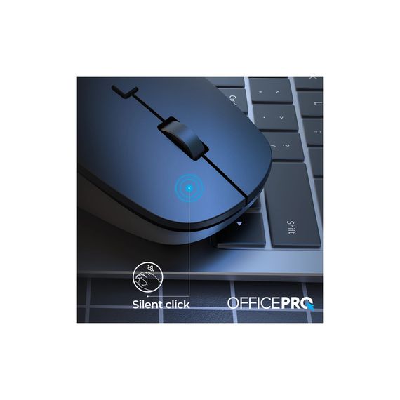 Мишка OfficePro M305B Silent Click Ergonomic Wireless Black (M305B) | Зображення 9