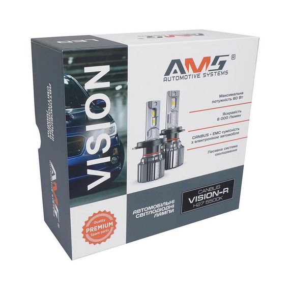 Светодиодные Led лампы AMS Vision-R H27 880 5500K 12V CanBus (2 лампы) | Зображення 6