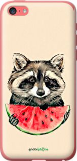 Чохол на iPhone 5c Єнотик з кавуном "4605t-23-2448"