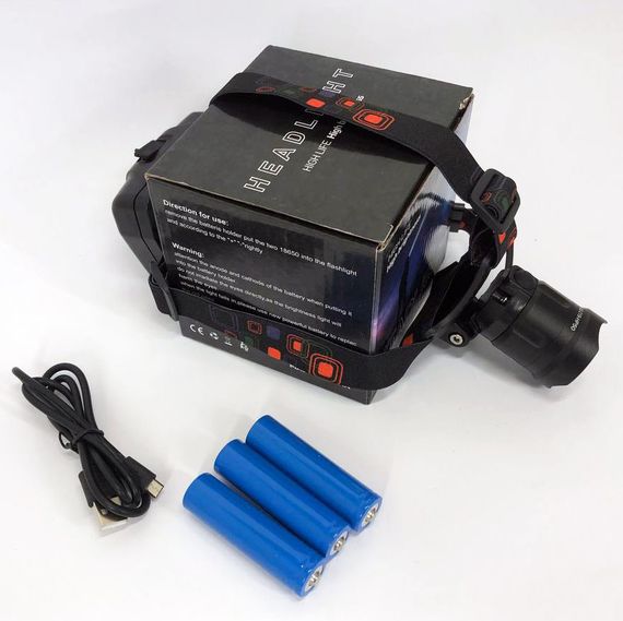 Ліхтар налобний X-Balong XQ-219-HP50 акумуляторний LED zoom з функцією Power Bank 3 режими роботи | Зображення 9