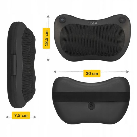 Подушка-масажер 4FIZJO Shiatsu Pro+ 4FJ0562 Black (P-5907739319159) | Зображення 8