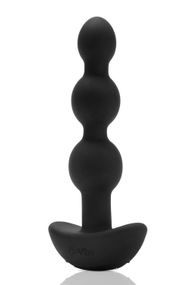 Анальні кульки з пультом, 2 мотори B-Vibe TRIPLET ANAL BEADS, чорні