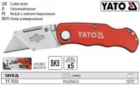 Нож YATO Польша складной трапецевидный YT-7532