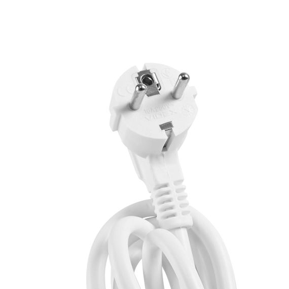 Мережевий подовжувач VIDEX ONCORD з/з 3п 3м (3x1.5мм) 2.4А 2USB+USB-C з кнопкою White | Зображення 7