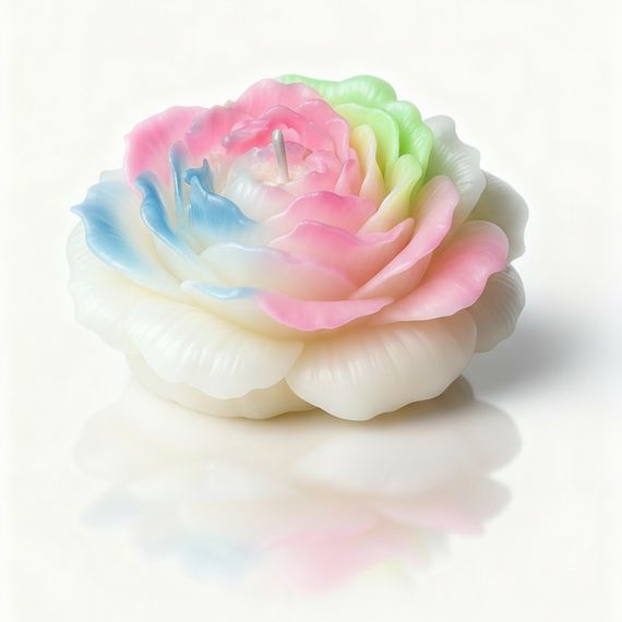 Свеча люминесцентная пион GlowKink низкотемпературная, разноцветная, L sexstyle