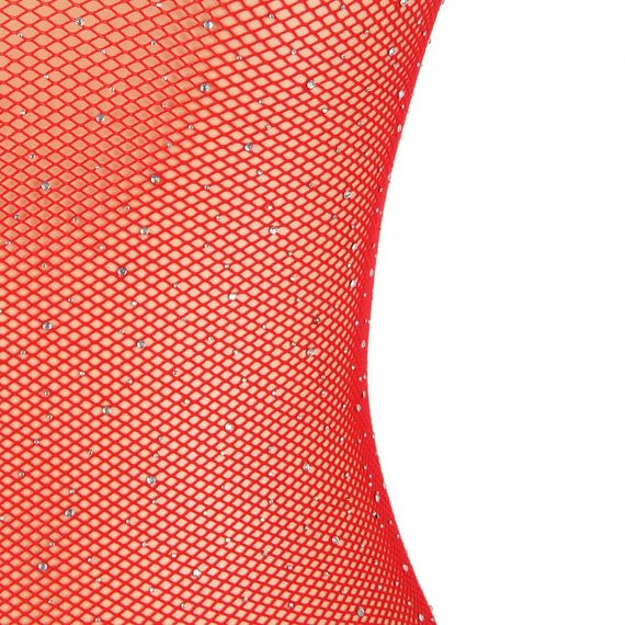 Комбінезон сітка зі стразами Star Night та відкритим доступом, червоний, XS-M Sex Aura | Зображення 3