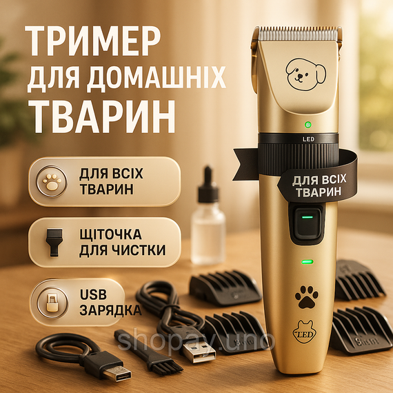 Потужна машинка для стрижки тварин, Професійне обладнання для стрижки тварин Машинка тример кішок YX-18