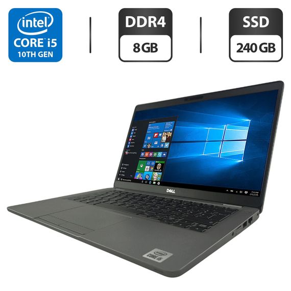 Ультрабук Dell Latitude 5310 / 13.3" (1920x1080) IPS / Intel Core i5-10210U (4 (8) ядра по 1.6 - 4.2 GHz) / 8 GB DDR4 / 240 GB SSD / Intel UHD Graphics / WebCam б/у