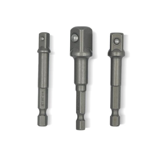 Набір перехідників для торцевих головок Haisser PROFI 1/4", 3/8", 1/2" 3 шт | Зображення 1