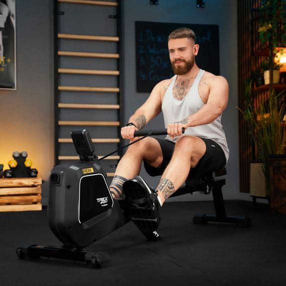 Гребний тренажер Trex Sport TX-580RM Rein чорний | Зображення 7