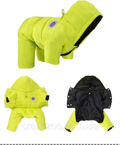 Комбинезон для собак и котов EcoToys Lemon L лимонный  A: 31 см B: 37 см C: 32 см 6928 | Зображення 1