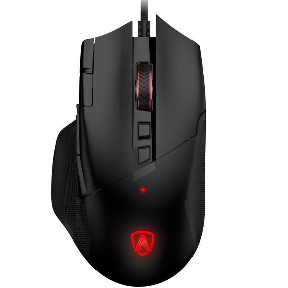 Мишка AOC AGM600 ігрова, 16000dpi., 10кн., RGB PMW3389 Kailh switch чорна | Зображення 1