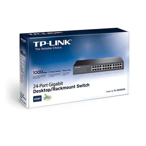 Коммутатор TP-LINK TL-SG1024D 24xGE неуправляемый 13&quot; 1U (TL-SG1024D) | Зображення 2