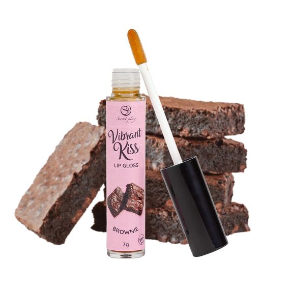 Блиск для губ з ефектом вібрації - Secret Play Brownie Lip Gloss Vibrant Kiss | Зображення 1